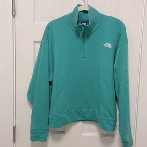 NWOT - Teal North Face Simple Logo Sweatshirt 1/4 zip - Size XL